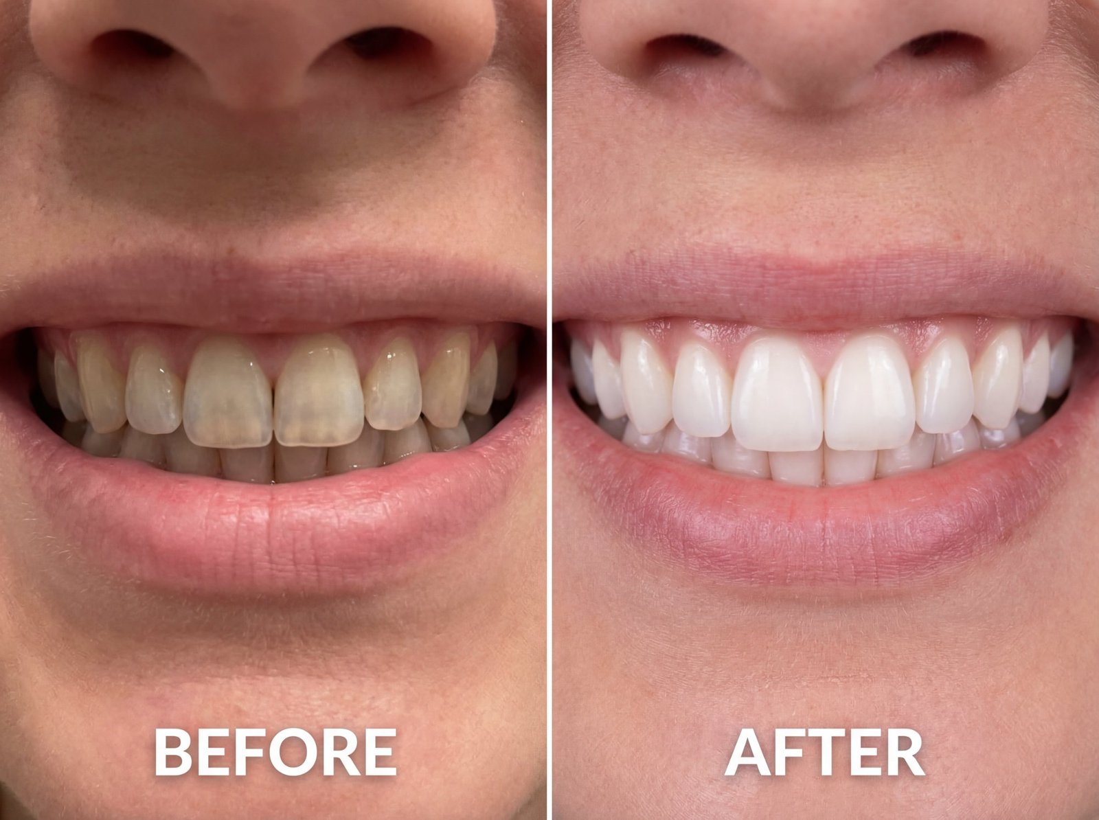 Before and after enamel health