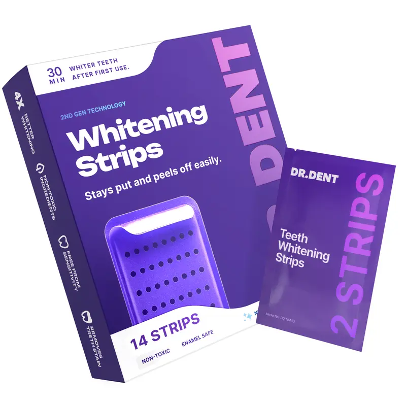 LumoSmile Whitening Strips — box and strip packet